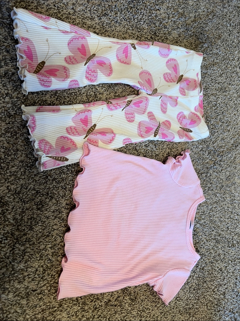 Old Navy Pink Butterfly Kids Matching Set